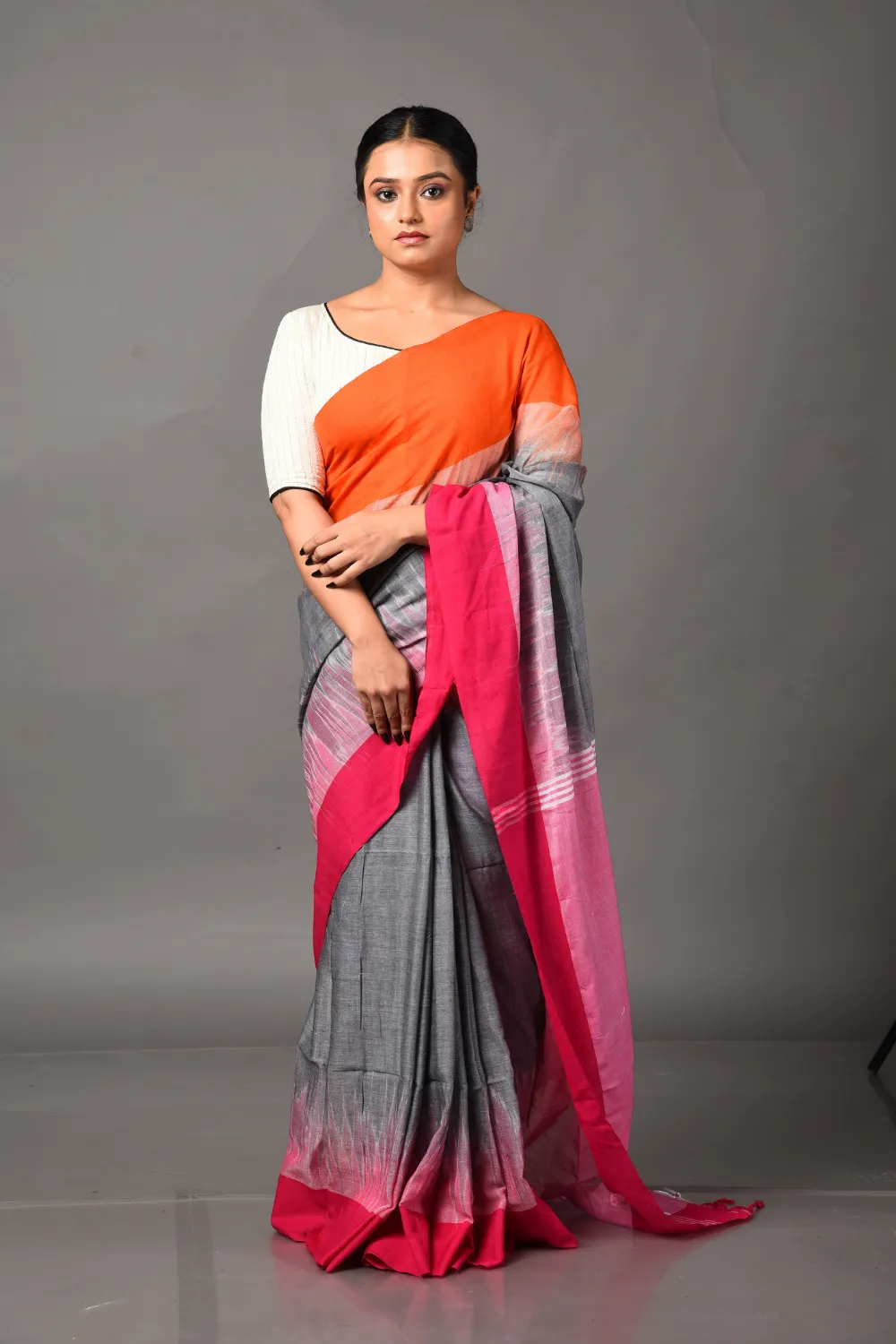 Multicolor Khadi Cotton Saree